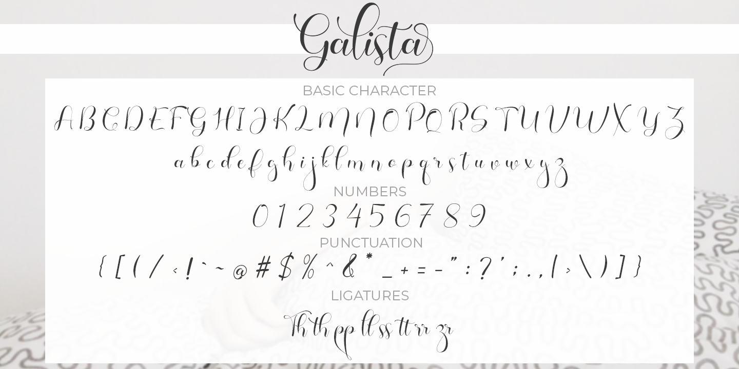Пример шрифта Galista Regular